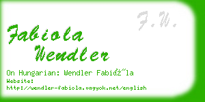 fabiola wendler business card